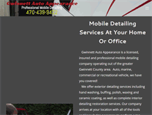 Tablet Screenshot of gwinnettautoappearance.com